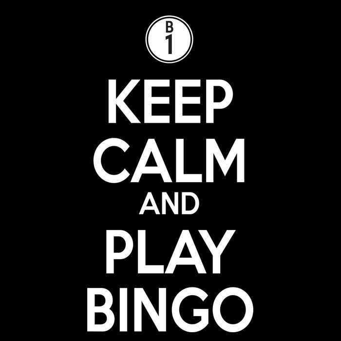 Keep Calm And Play Bingo Drawstring Bag