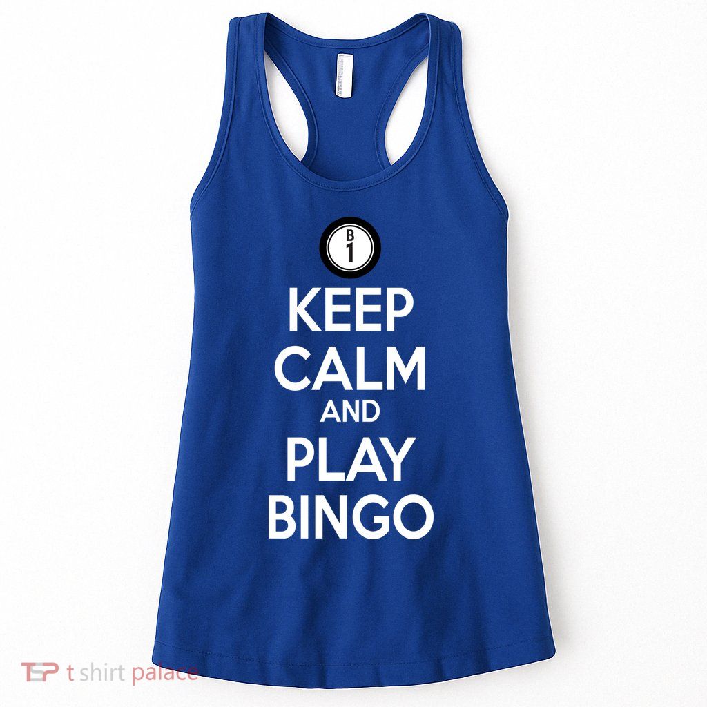Keep Calm And Play Bingo Womens Tank Top