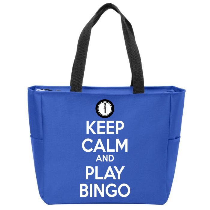 Keep Calm And Play Bingo Zip Tote Bag