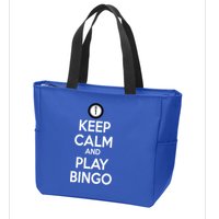 Keep Calm And Play Bingo Zip Tote Bag