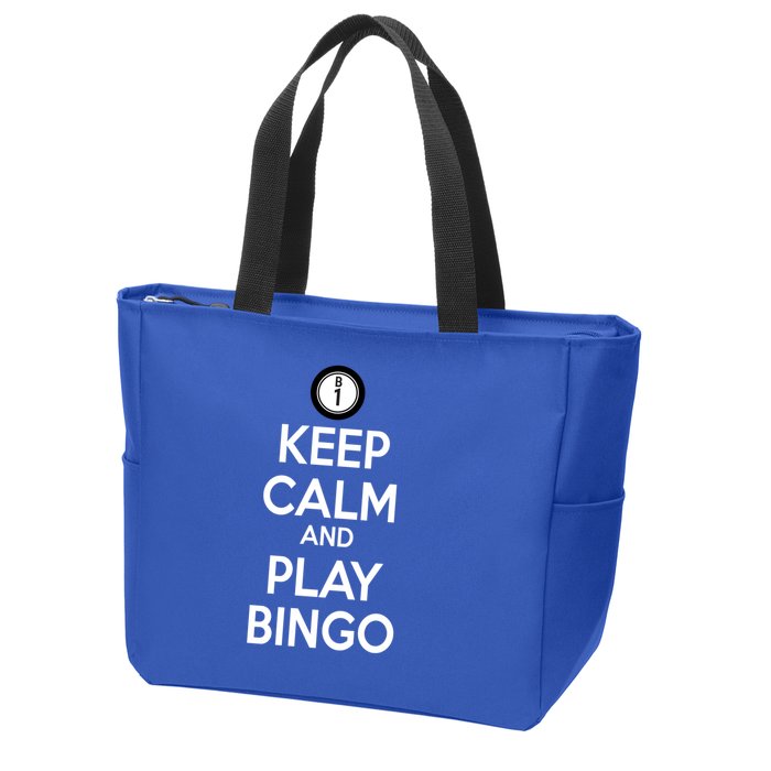 Keep Calm And Play Bingo Zip Tote Bag