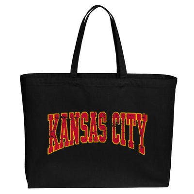 Kansas City Retro Classic Cotton Canvas Jumbo Tote