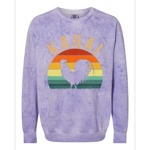 kauai chicken rooster hawaii Colorblast Crewneck Sweatshirt