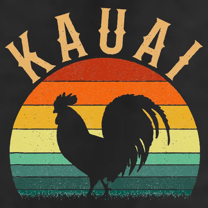 kauai chicken rooster hawaii 7 Panel Mesh Trucker Snapback Hat