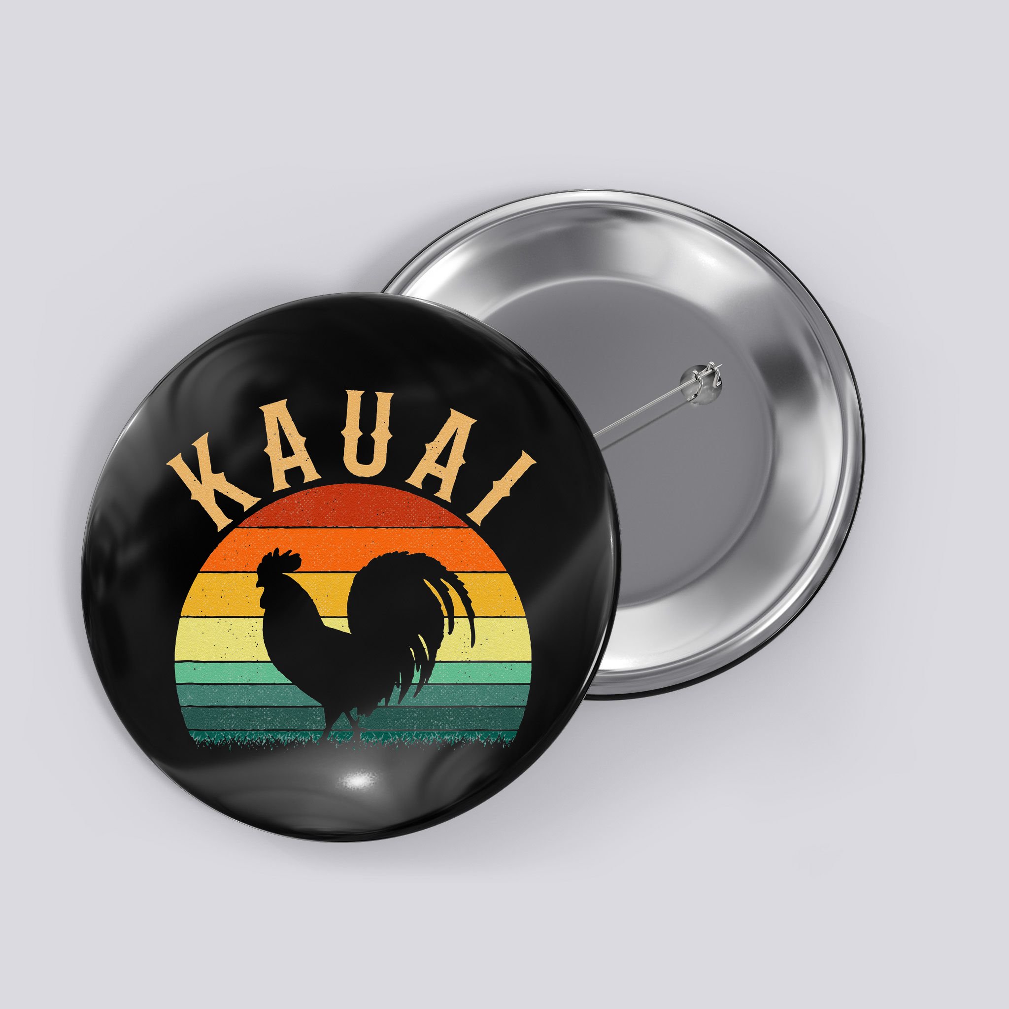 kauai chicken rooster hawaii Button