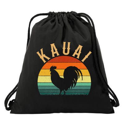 kauai chicken rooster hawaii Drawstring Bag