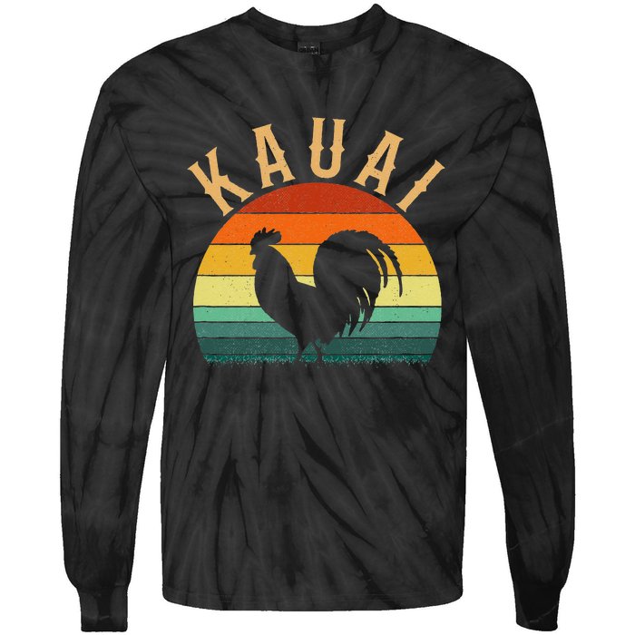 kauai chicken rooster hawaii Tie-Dye Long Sleeve Shirt