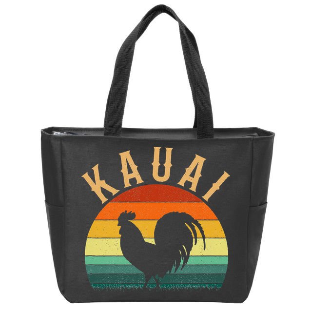 kauai chicken rooster hawaii Zip Tote Bag