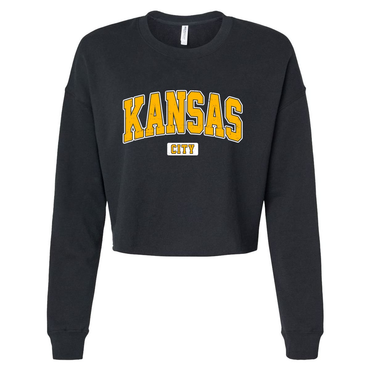 Kansas City Retro Vintage Cropped Pullover Crew