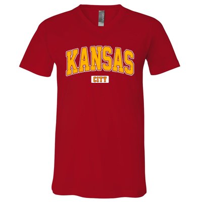 Kansas City Retro Vintage V-Neck T-Shirt