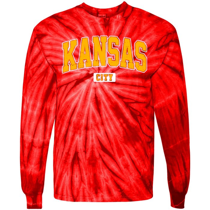 Kansas City Retro Vintage Tie-Dye Long Sleeve Shirt