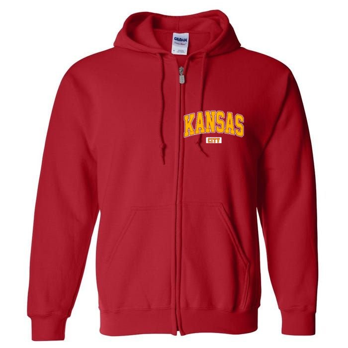 Kansas City Retro Vintage Full Zip Hoodie