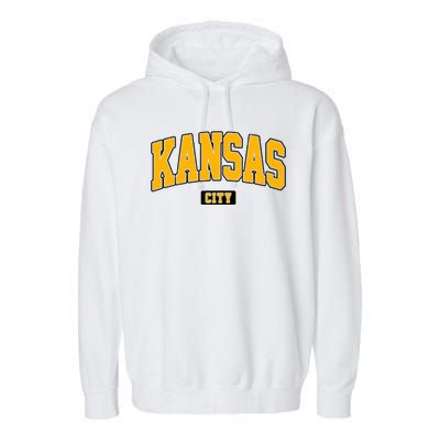 Kansas City Retro Vintage Garment-Dyed Fleece Hoodie