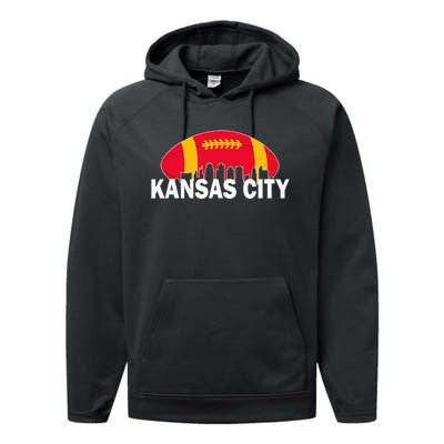 Kansas City Retro Vintage Classic Missouri Gift Kc Performance Fleece Hoodie