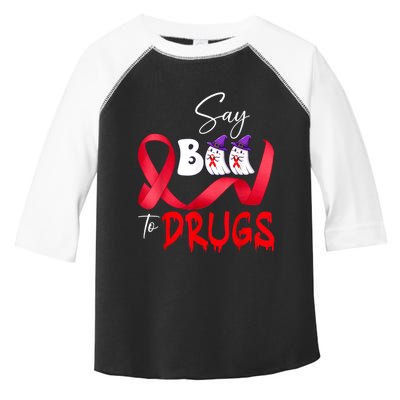 Kids Cute Red Ribbon Week Say Boo To Drugs Halloween Toddler Fine Jersey T-Shirt