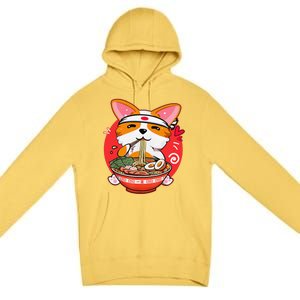 Kawaii Corgi Ra Cute Japanese Manga Anime for Dog Lovers Premium Pullover Hoodie