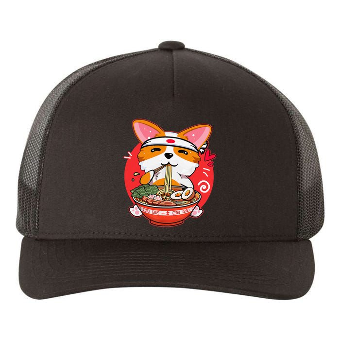 Kawaii Corgi Ra Cute Japanese Manga Anime for Dog Lovers Yupoong Adult 5-Panel Trucker Hat