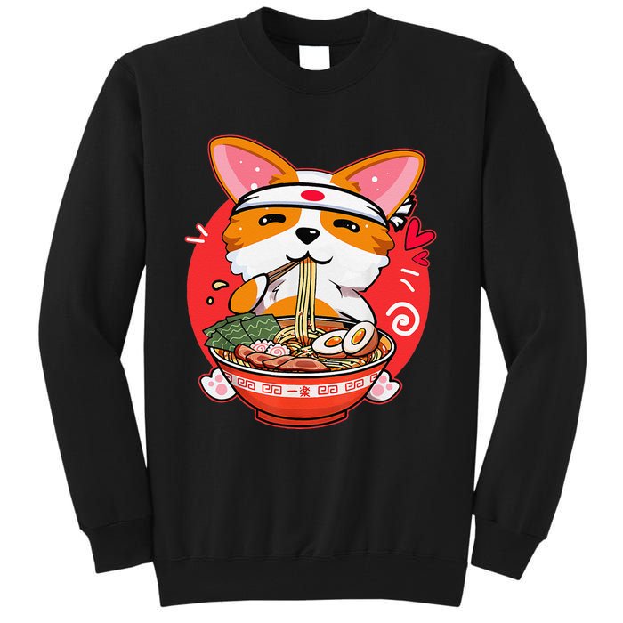 Kawaii Corgi Ra Cute Japanese Manga Anime for Dog Lovers Tall Sweatshirt