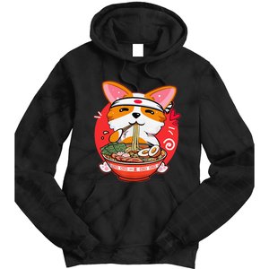 Kawaii Corgi Ra Cute Japanese Manga Anime for Dog Lovers Tie Dye Hoodie