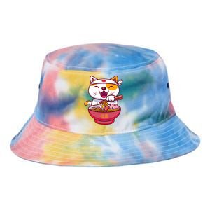 Kawaki Cat Ramen Anime Cartoon Tie Dye Newport Bucket Hat