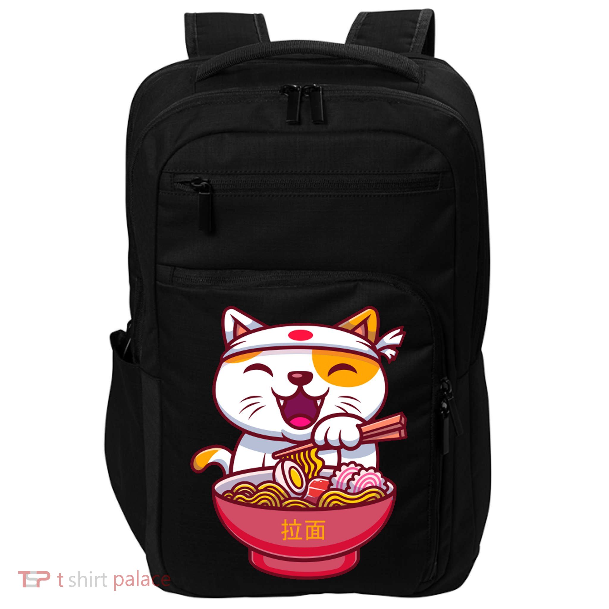 Kawaki Cat Ramen Anime Cartoon Impact Tech Backpack