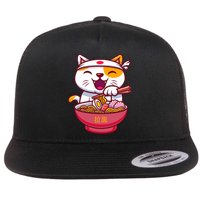 Kawaki Cat Ramen Anime Cartoon Flatbill Hat