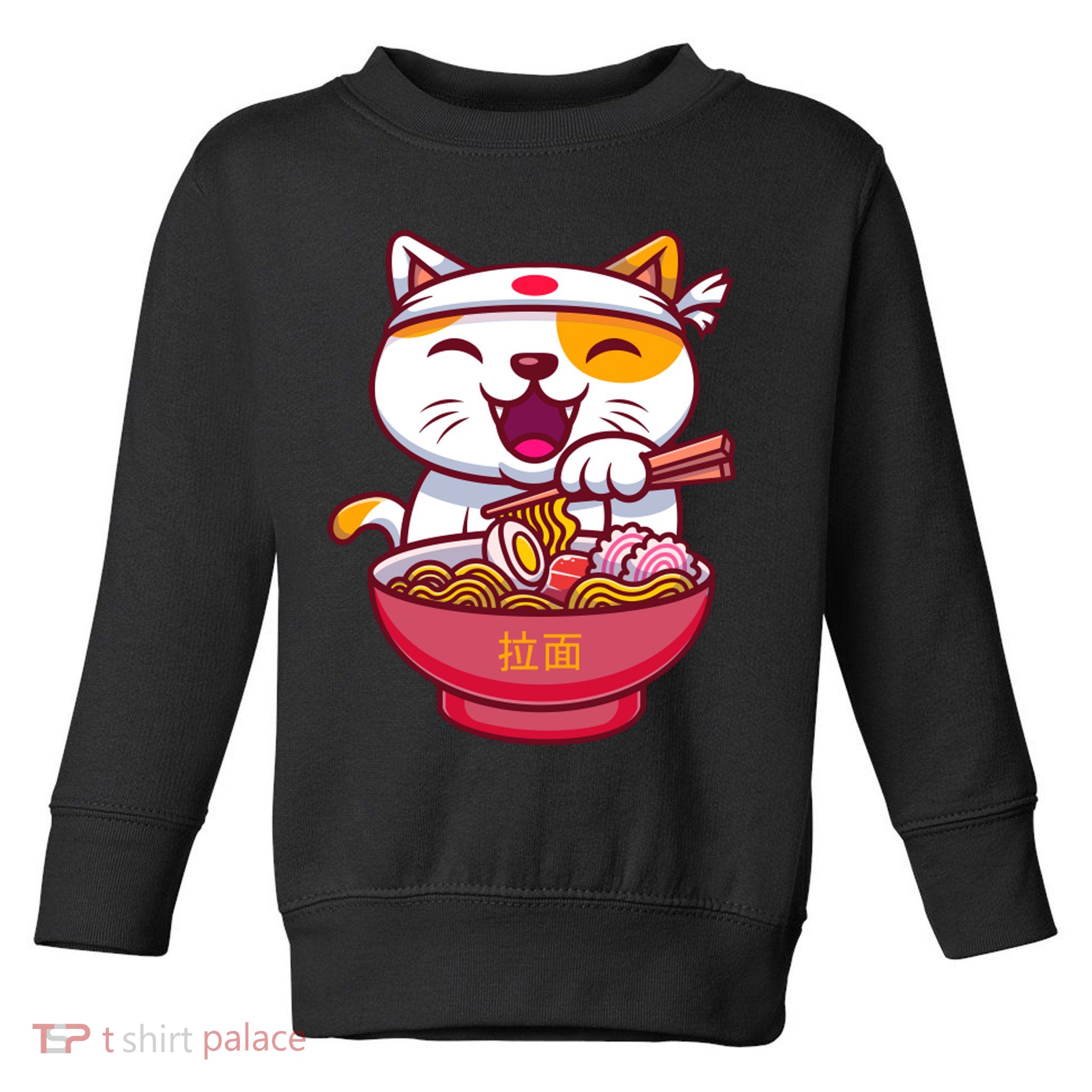 Kawaki Cat Ramen Anime Cartoon Toddler Sweatshirt