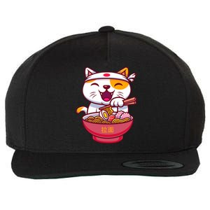 Kawaki Cat Ramen Anime Cartoon Wool Snapback Cap