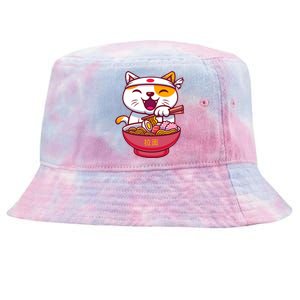 Kawaki Cat Ramen Anime Cartoon Tie-Dyed Bucket Hat