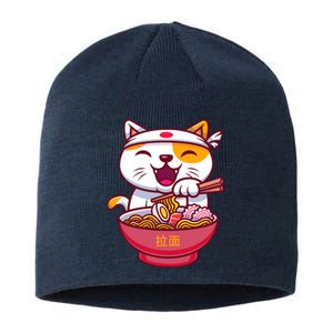 Kawaki Cat Ramen Anime Cartoon Sustainable Beanie