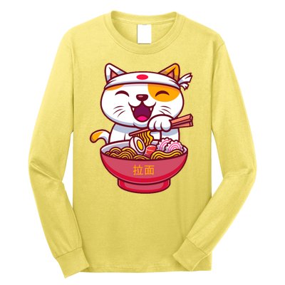 Kawaki Cat Ramen Anime Cartoon Long Sleeve Shirt