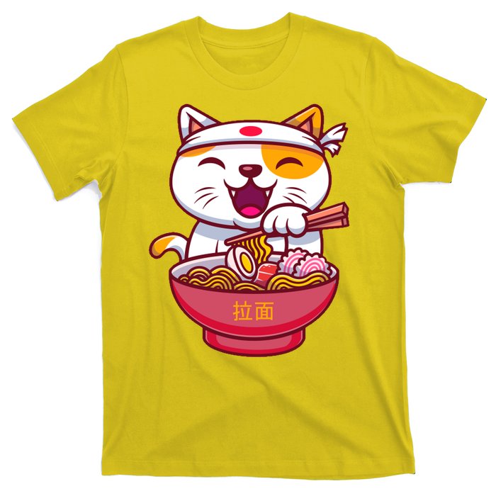 Kawaki Cat Ramen Anime Cartoon T-Shirt