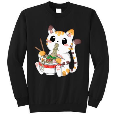 Kawaii Cat Ramen Noodles Anime Neko Japanese Manga Otaku Sweatshirt