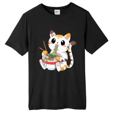 Kawaii Cat Ramen Noodles Anime Neko Japanese Manga Otaku Tall Fusion ChromaSoft Performance T-Shirt