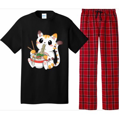 Kawaii Cat Ramen Noodles Anime Neko Japanese Manga Otaku Pajama Set