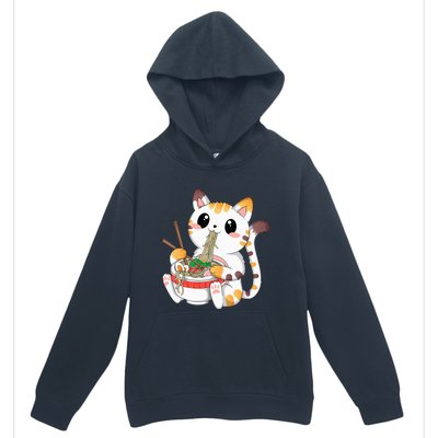 Kawaii Cat Ramen Noodles Anime Neko Japanese Manga Otaku Urban Pullover Hoodie