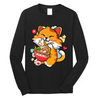 Kawaii Cat Ra Anime Japanese Food Girls Teenager Long Sleeve Shirt