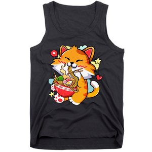 Kawaii Cat Ra Anime Japanese Food Girls Teenager Tank Top