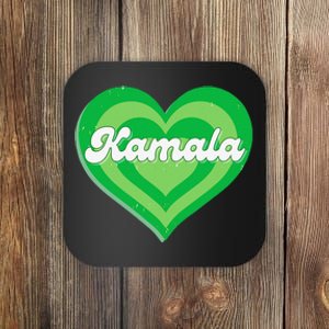 Khive Cool Retro Kamala Lime Green Coaster