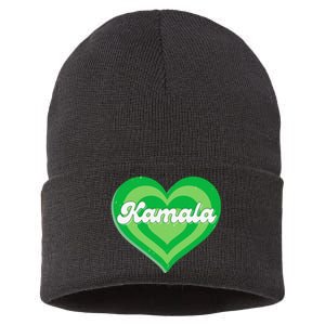 Khive Cool Retro Kamala Lime Green Sustainable Knit Beanie