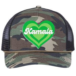 Khive Cool Retro Kamala Lime Green Retro Rope Trucker Hat Cap