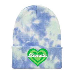 Khive Cool Retro Kamala Lime Green Tie Dye 12in Knit Beanie