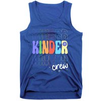 Kinder Crew Retro Groovy Preschool Kindergarten Teacher Cool Gift Tank Top