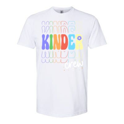 Kinder Crew Retro Groovy Preschool Kindergarten Teacher Cool Gift Softstyle® CVC T-Shirt