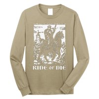 Knight Cat Rider Vintage 90s Medieval Knight Riding Cat Long Sleeve Shirt