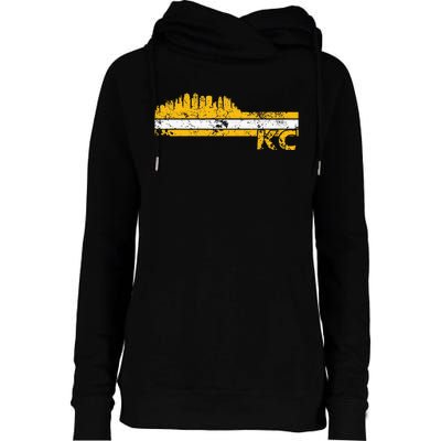 Kansas City Retro Vintage Classic Missouri Womens Funnel Neck Pullover Hood