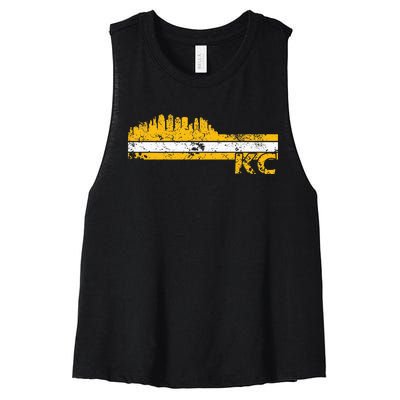 Kansas City Retro Vintage Classic Missouri Women's Racerback Cropped Tank