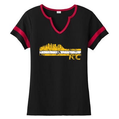 Kansas City Retro Vintage Classic Missouri Gift Kc Ladies Halftime Notch Neck Tee