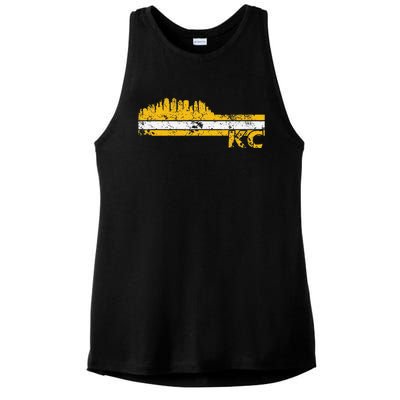 Kansas City Retro Vintage Classic Missouri Gift Kc Ladies PosiCharge Tri-Blend Wicking Tank