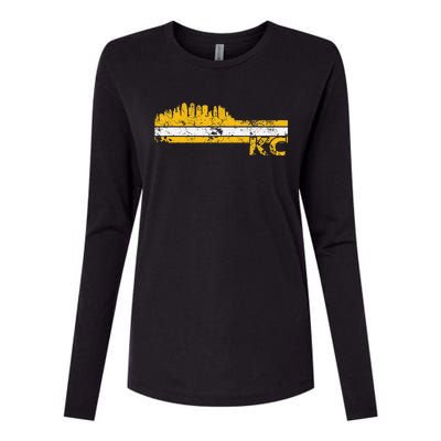 Kansas City Retro Vintage Classic Missouri Gift Kc Womens Cotton Relaxed Long Sleeve T-Shirt